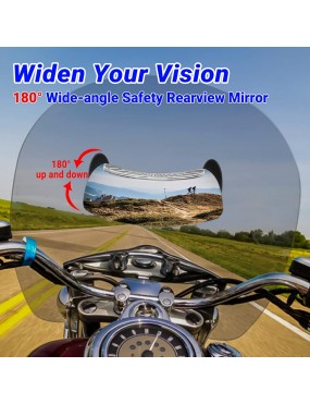 Acube Mart Motorcycle Mirrors 180 Degree Wide-angle Safety Rear View Mirror Blind Spot Side Mirror for Motorcycle, ATV/UTVs, Scooters, Cars, bikes, Boats