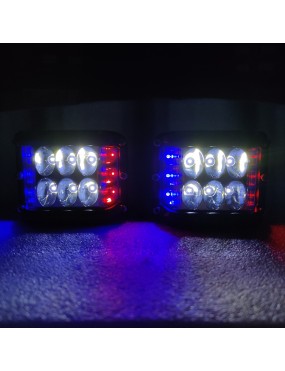 Acube Mart 6 led police blinker fog light with blinker mode for Bike Motorcycle Car & Off Road SUV (2 Pcs)