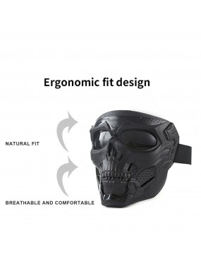 Acube Mart goblin Skull Goggle Mask Riding Mask Safety Road Riding UV Motorbike Glasses black