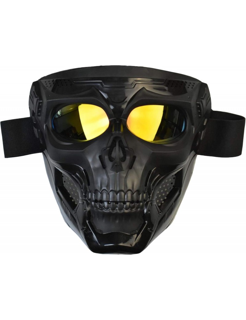 Acube Mart goblin Skull Goggle Mask Riding Mask Safety Road Riding UV Motorbike Glasses yellow