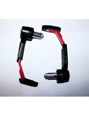 Acube Mart CNC Lever Protector Guard Adjustable Brake Clutch LEVERS Protector for All Motorcycles (Black, Red)