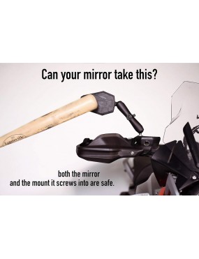 Acube Mart Adventure Mirror Indestructible Glass Mirrors Set of 2 360 adjustable for Motorcycle