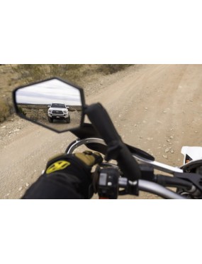 Acube Mart Adventure Mirror Indestructible Glass Mirrors Set of 2 360 adjustable for Motorcycle