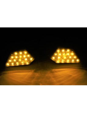 Acube mart Universal Triangle big Flush Mount LED Turn Signals Blinker, Smoky color 2pc