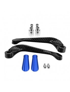 Acube Mart Universal 7/8" 22mm Motorcycle Handlebar Brake Clutch Levers Protector Guard Carbon Type (blue)