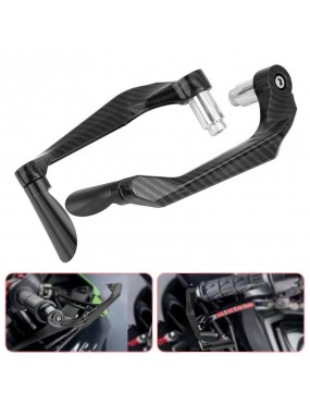 Acube Mart Universal 7/8" 22mm Motorcycle Handlebar Brake Clutch Levers Protector Guard Carbon Type (black)