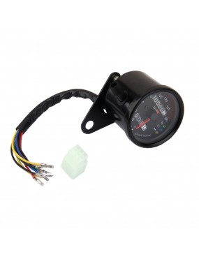 Acube Mart Universal Motorcycle Dual Odometer Speedometer Gauge LED Background Light