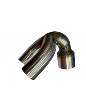 Acube Mart Dominar 250/400 BS6 double exhaust fitment  bend pipe Stainless Steel Exhaust Middle Muffler Bend Pipe