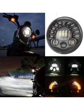 Acube mart Royal enfield / thar 7inch butterfly headlight with indicator 110watt