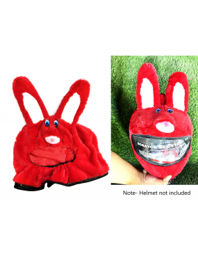 Acube Mart Helmet Cover for Motorcycle Bunny Helmet Cover for Full Helmets Cartoon Protective Cover red HC-03