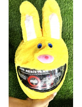Acube Mart Helmet Cover for Motorcycle Bunny Helmet Cover for Full Helmets Cartoon Protective Cover yellow HC-06