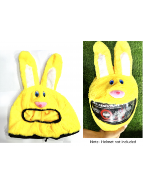 Acube Mart Helmet Cover for Motorcycle Bunny Helmet Cover for Full Helmets Cartoon Protective Cover yellow HC-06