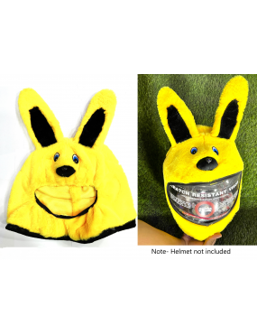 Acube Mart Helmet Cover for Motorcycle Bunny Helmet Cover for Full Helmets Cartoon Protective Cover Yellow HC-01