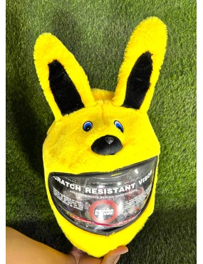 Acube Mart Helmet Cover for Motorcycle Bunny Helmet Cover for Full Helmets Cartoon Protective Cover Yellow HC-01