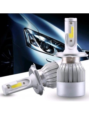 Acube Mart 6 H4 6000K LED Headlight Conversion Bulb for Car and Bike (2 Pieces Set Box)