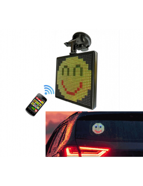 Acube Mart 32x32 RGB Full Color Emoji Picture LED Car Display for rear window (bluetooth connection)