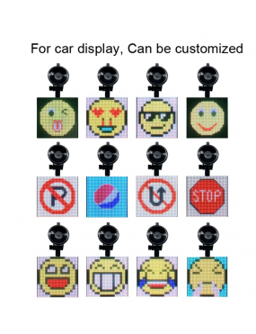 Acube Mart 32x32 RGB Full Color Emoji Picture LED Car Display for rear window (bluetooth connection)