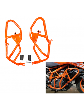 Acube Mart Heavy Quality Metal Crash Guard Compatible FOT KTM Duke 125, 250, 390 cc BS-4 & Bs-6 with 2 Slider (Orange) Brand: Generic