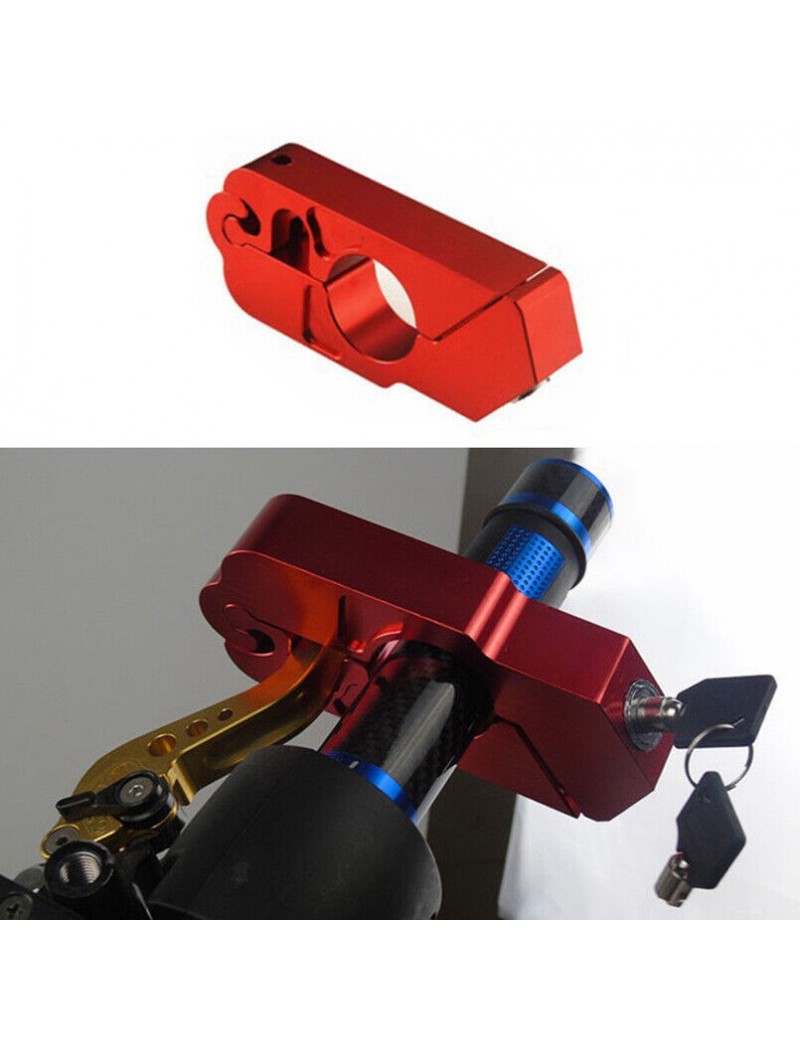 Acube Mart CNC Anti-Theft Lock Bike Motorcycle Handlebar Brake Clutch Security (red)