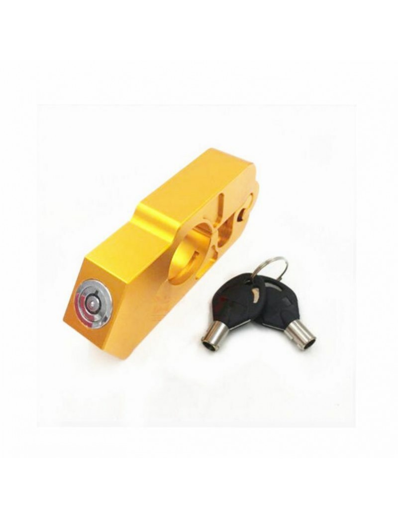 Acube Mart CNC Anti-Theft Lock Bike Motorcycle Handlebar Brake Clutch Security (golden)