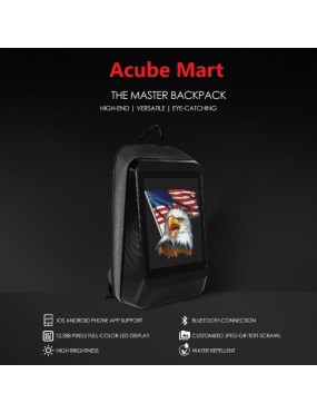 Acube Mart full screen LED Backpack with APP Working, Motorcycle Riding Backpack Waterproof