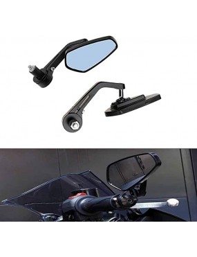 Acube Mart Mirrors for Bike Handle bar end Traingle for Motorbikes Bajaj Dominar, Pulsar 150,180, 200ns (Pair of 2)