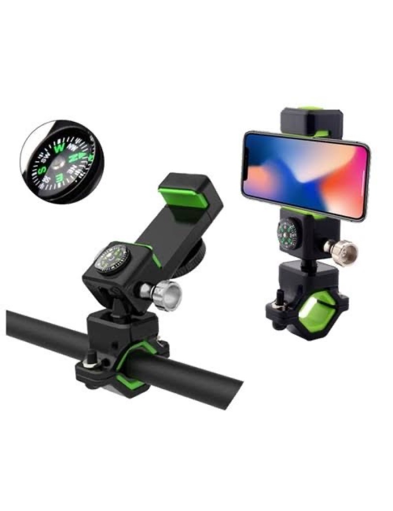  Acube Mart 360 motorcycle Phone Holder Bike Motorcycle Handlebar Mount Cell Phone Holder GPS With LED Light Compass Bike Mobile Phone Holder