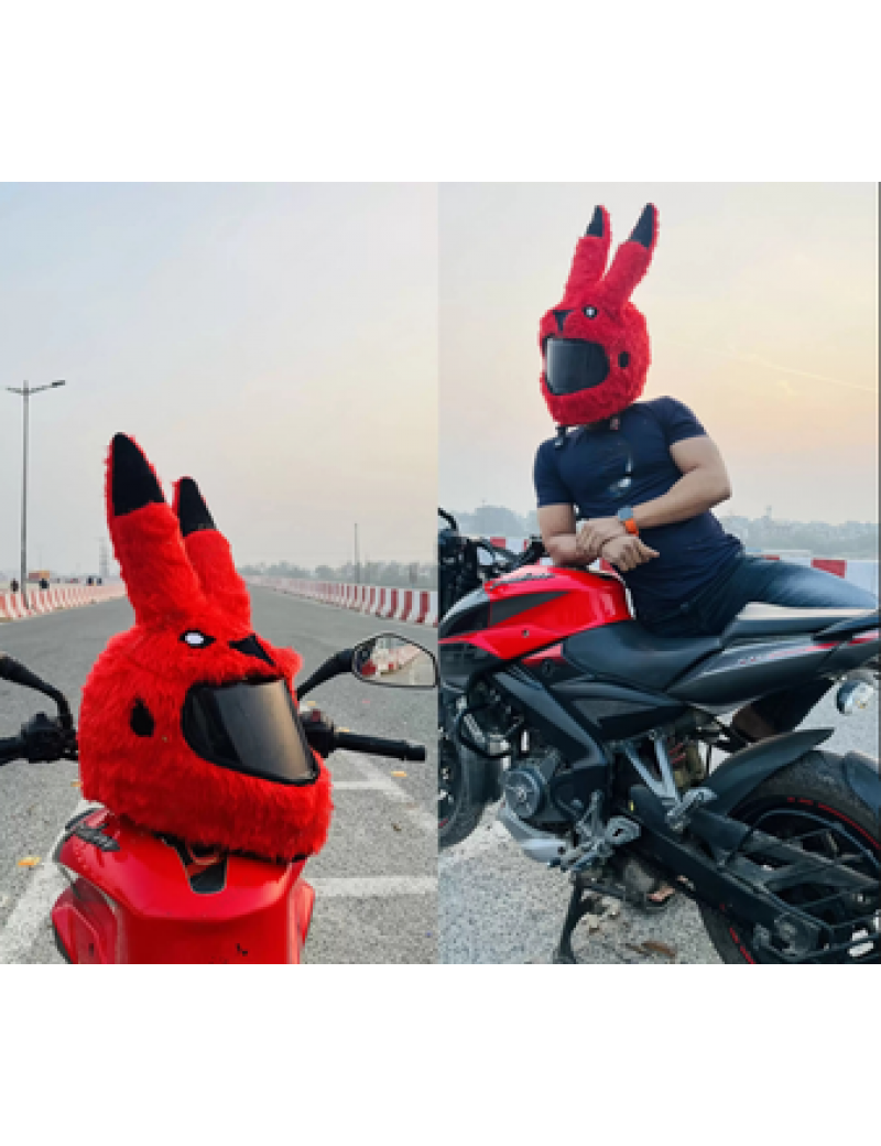 Acube Mart Helmet Cover for Motorcycle pikachu Helmet Cover for Full Helmets Cartoon Protective Cover red HC-19