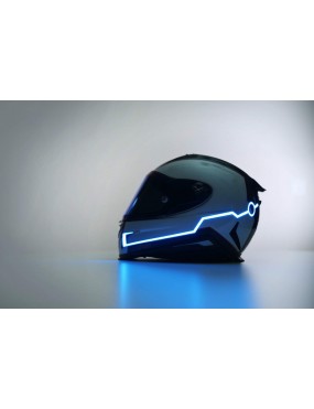 Acube Mart Motorcycle Bike Helmet Led Light Strip Kit Bar 3 Modes with 2 strips (blue)