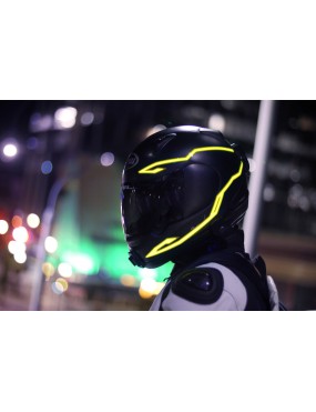 Acube Mart Motorcycle Bike Helmet Led Light Strip Kit Bar 3 Modes with 4 strips (yellow)