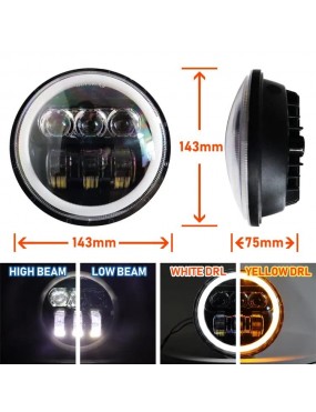  Acube Mart DRL INDICATOR PROJECTOR LED HEADLIGHT FOR JAWA ALL MODELS