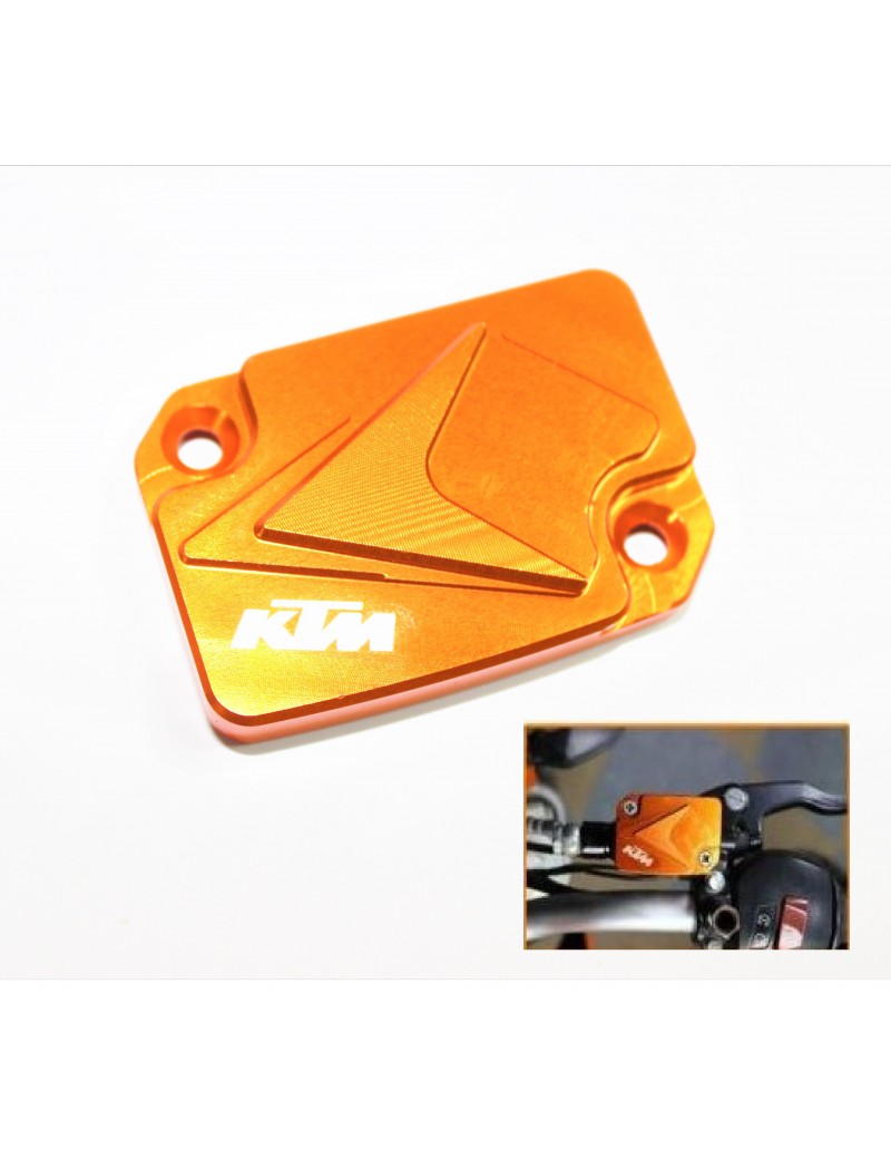 Acube Mart MOTORCYCLE ALUMINUM CNC FRONT BRAKE FLUID RESERVOIR OIL CAP COVER FOR KTM DUKE 125 200 390 (power parts)