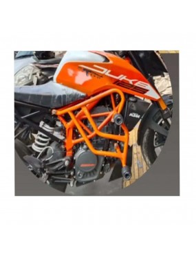 Acube Mart Heavy Metal Crash Guard for KTM Duke 125,250,390 Bs 4/6 with 4 Slider (Orange)