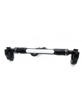 Acube Mart Universal Adjustable Motorcycle Handlebar, Cross Bar with Indicator for All Bikes with LED Light (Black)