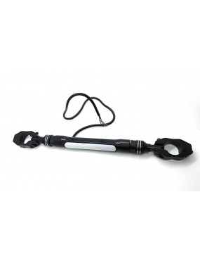 Acube Mart Universal Adjustable Motorcycle Handlebar, Cross Bar with Indicator for All Bikes with LED Light (Black)