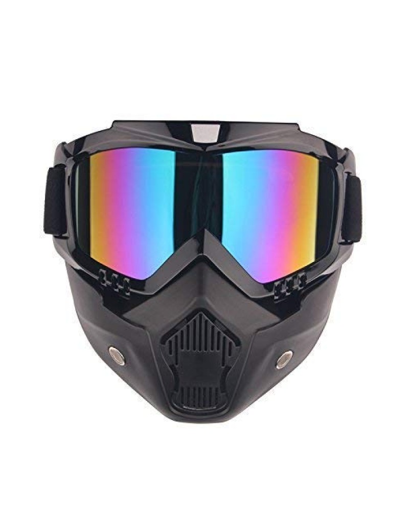 Acube Mart Motorcycle Glasses for Dirt Protect Bike ATV Goggles Mask Detachable Harley Style Padding Helmet Sunglasses Road Riding