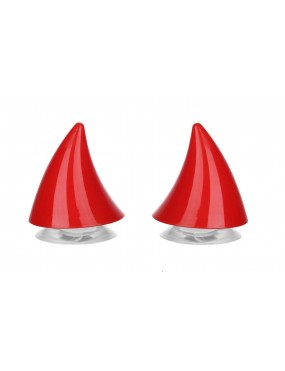 Acube Mart cute Small Size Helmet Devil Horns Sticker Decor Universal Styling Decoration Helmet Horn (red)