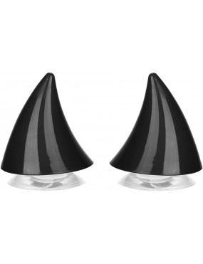 Acube Mart cute Small Size Helmet Devil Horns Sticker Decor Universal Styling Decoration Helmet Horn (black)
