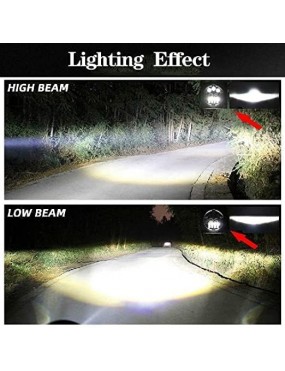 Acube Mart MINUS full ring 5.75 Inch LED headlight compatible for Avenger all models,RX100,RX135 and Harley-Davidson