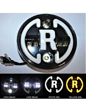  Acube Mart R LED Headlight for Royal Enfield, Mahindra Bullet 350, Bullet Electra, Classic 500