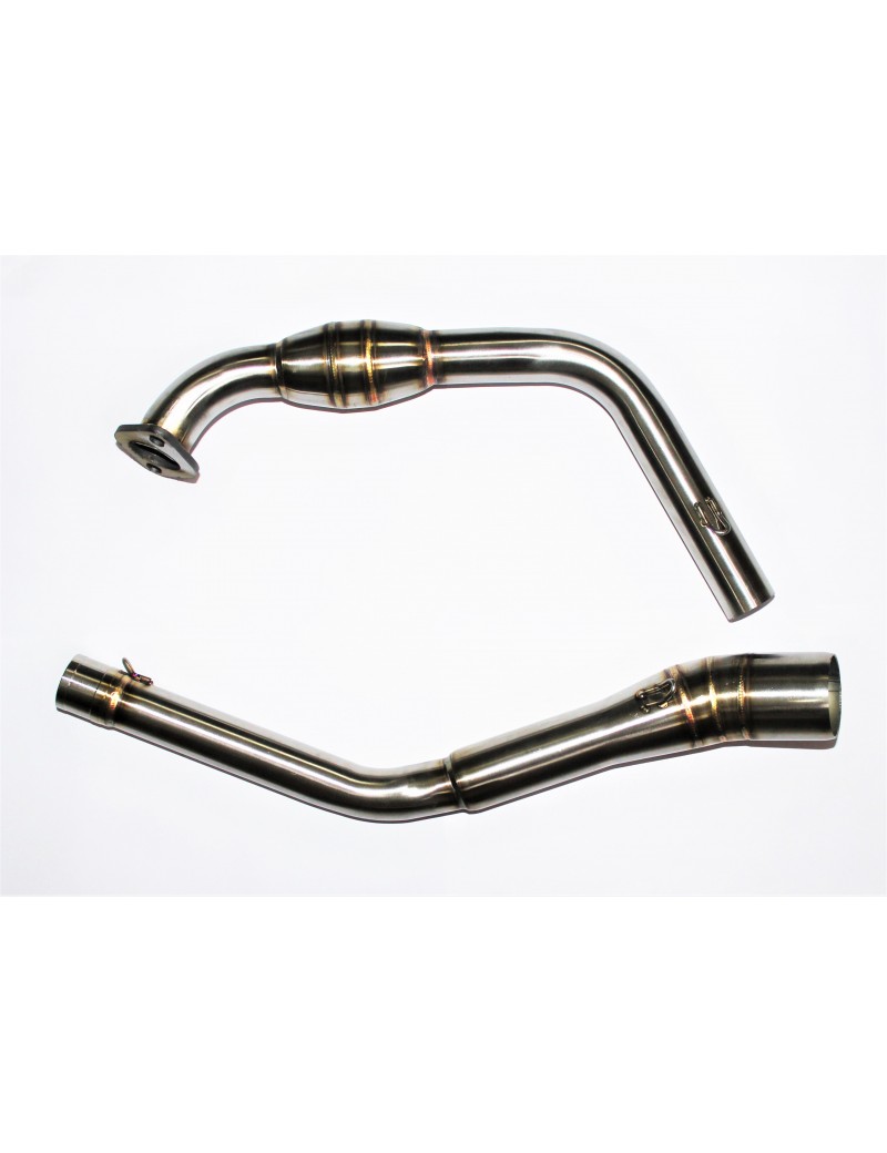 Acube Mart R15v3/MT15 BS4 bend pipe with catalytic converter stainless steal 