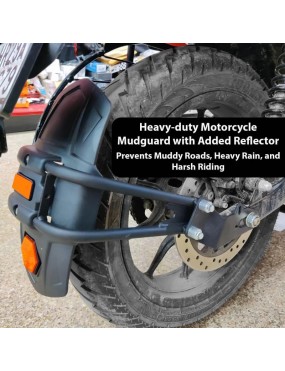 Acube Mart Universal Tyre Hugger with Reflectors Rear Mudguard Reflective Splash Guard Compatible with Bikes Motorcycles (Black)