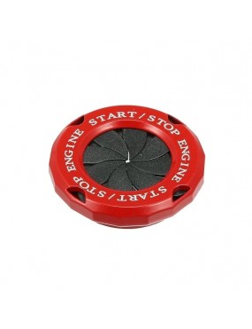 Acube Mart 1pcs Car Push Start Button Cover Spin Ignition Cap  Black Red