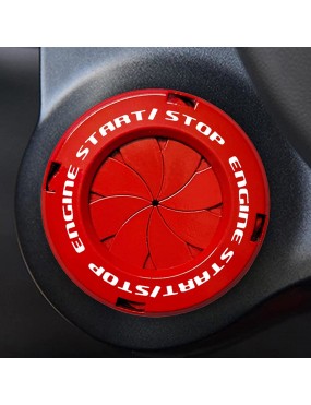 Acube Mart 1pcs Car Push Start Button Cover Spin Ignition Cap  Red