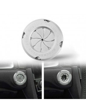 Acube Mart 1pcs Car Push Start Button Cover Spin Ignition Cap silver