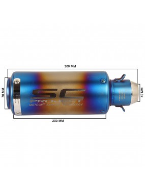 Acube Mart SC project blue bike sports exhaust universal for all bike