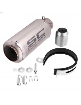 Acube Mart SC project silver bike sports exhaust universal for all bike