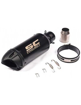 Acube Mart SC project exhaust wuth muffler cap (black) universal for all bike