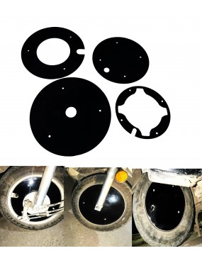 Acube Mart Acrylic WHEEL DISC cover for 10 inch wheel universal for all scooty  activa/jupitar/maestro,ETC black 10A-1