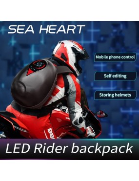 Acube Mart Sea heart LED Backpack with APP Working, Laptop Bag Riding Backpack Waterproof